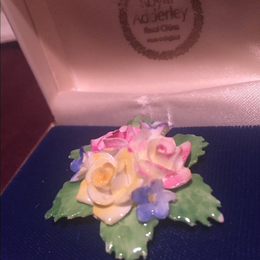 Royal Adderley Brooch Flower Pin